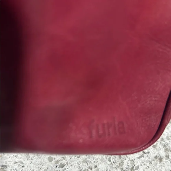 Furla Deep Red Leather Cosmetic Bag - Picture 3 of 8